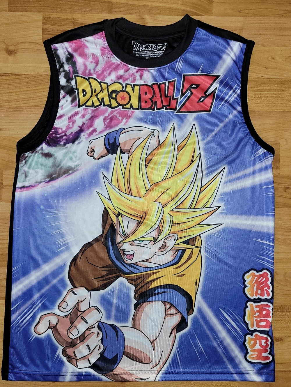 Dragonball Z Super Saiyan Goku Jersey Tank Top, Men's Medium